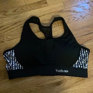 YVETTE Sports Bra, black/white, Size L
